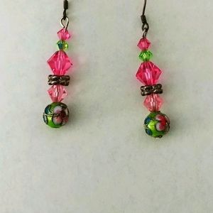 Beaded Flower Earrings